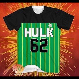 Marvel Comics The Hulk Mens Soccer Jersey T-Shirt 2XL